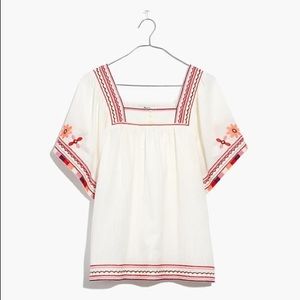 Madewell embroidered top